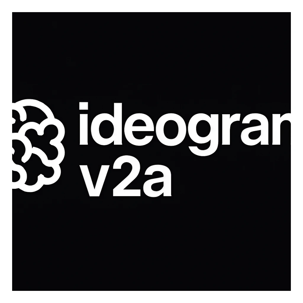 recreate this logo with text of "ideogram V2a" sticker