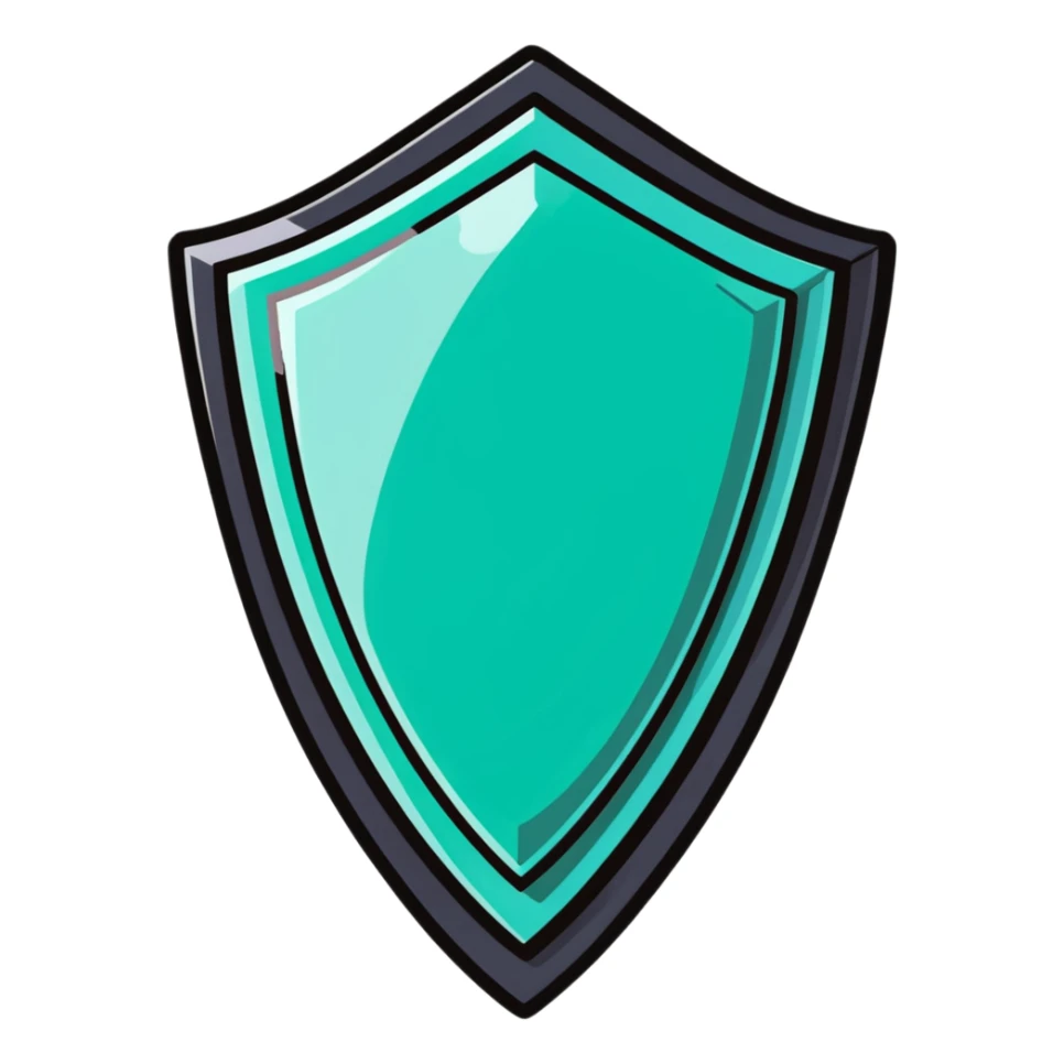 Luxury VIP badge shaped like a shield with a large diamond gem in the center sticker