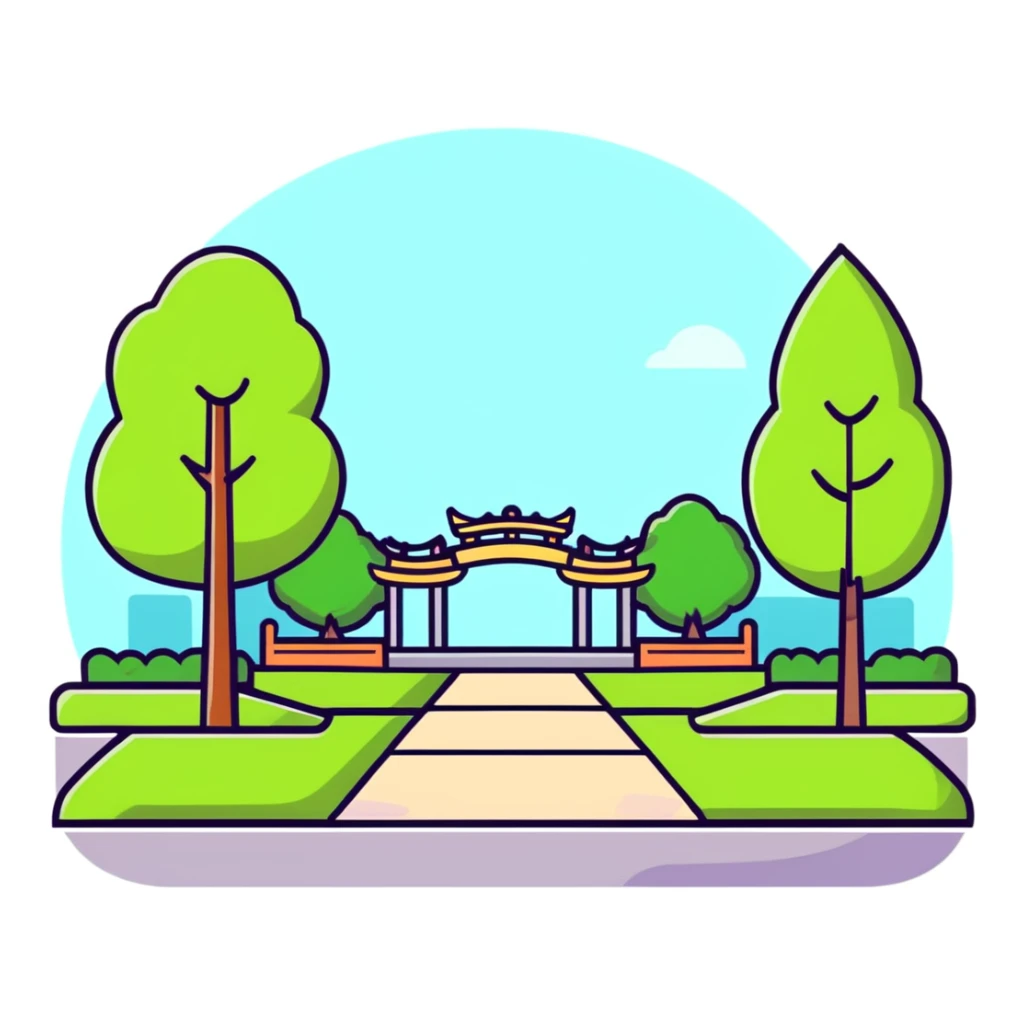 retro 1930s scene with anthropomorphised animals in t-shirts and shorts walking together in a park, black and white sticker