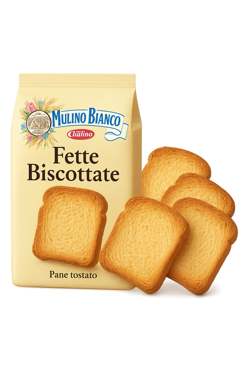 Fette Biscottate Mulino Bianco viste sfuse in italiano sticker