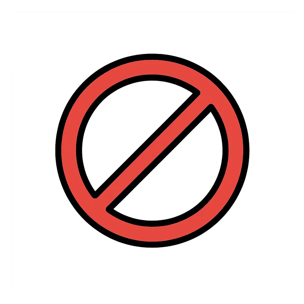 colored prohibition sign icon sticker