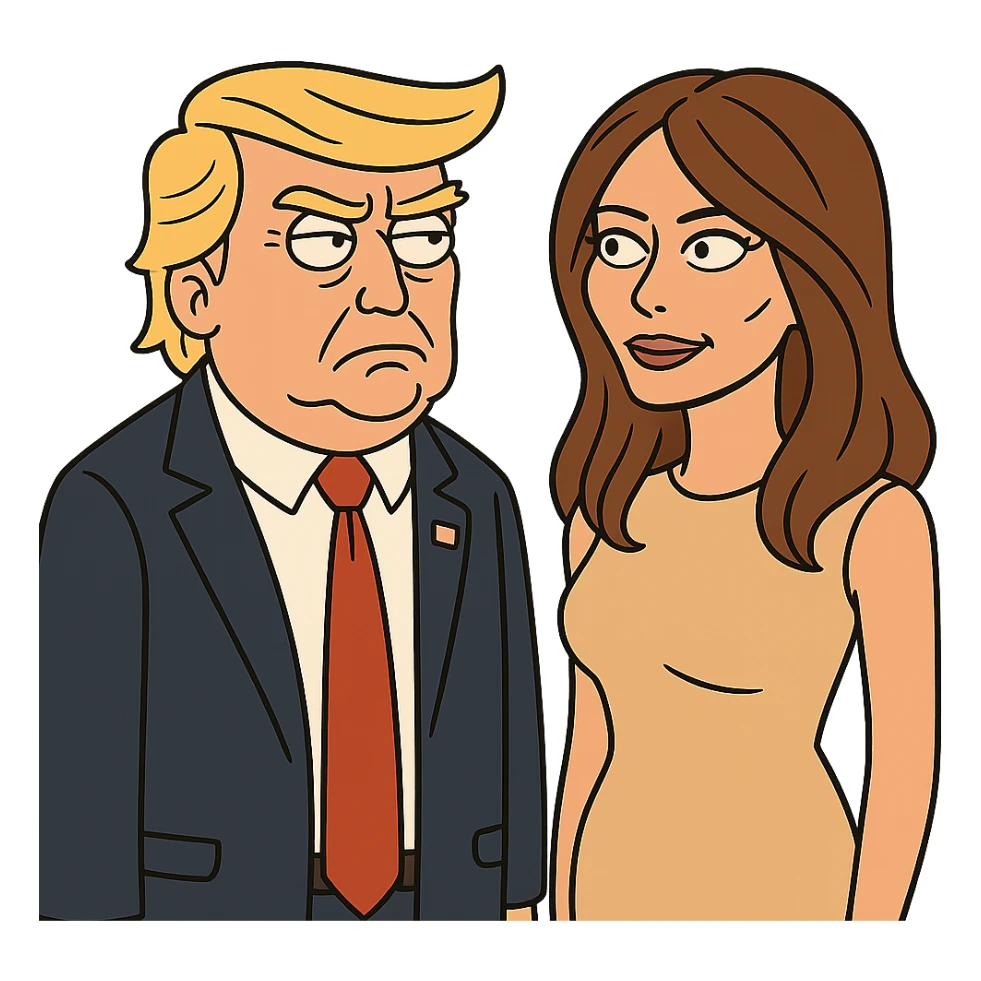 Donald and Melania Trump sticker