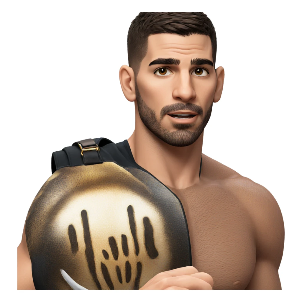 muscular male with short hair sticker