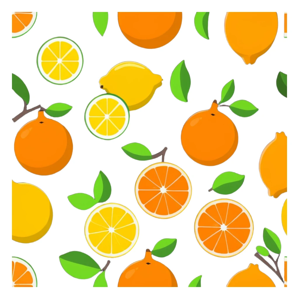 fresh citrus fruits high in vitamin C sticker