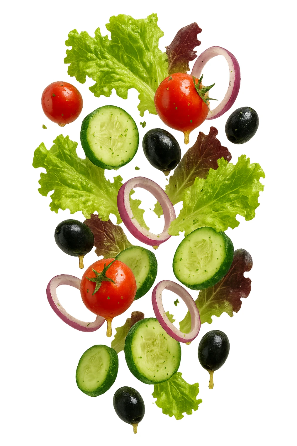 INSALATA CHE CADE DALL'ALTO, IPERREALISTICO 4K sticker