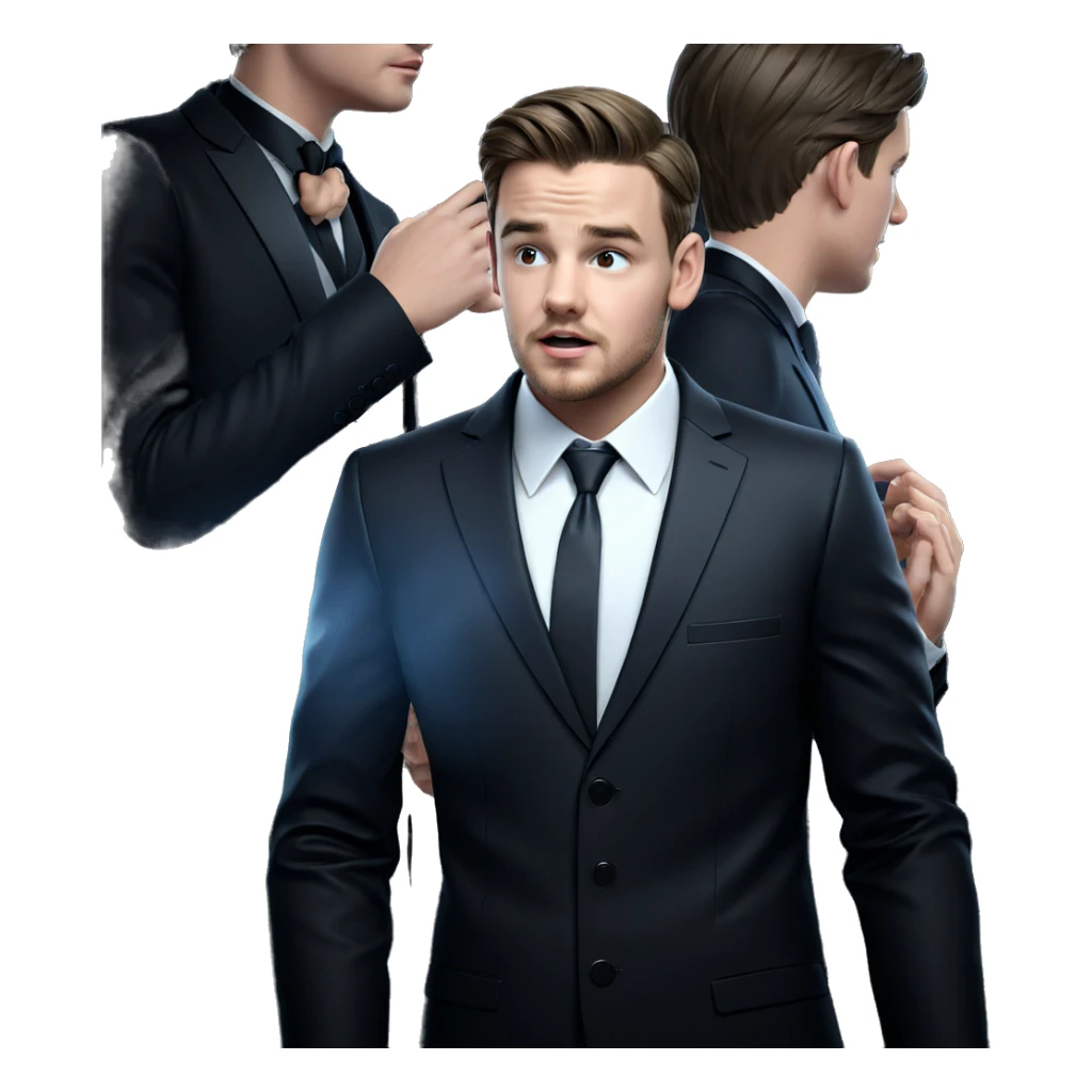 three boys in formal attire sticker