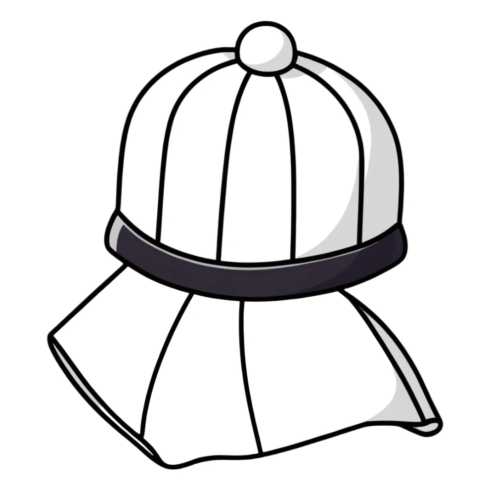 cap with the back visible sticker