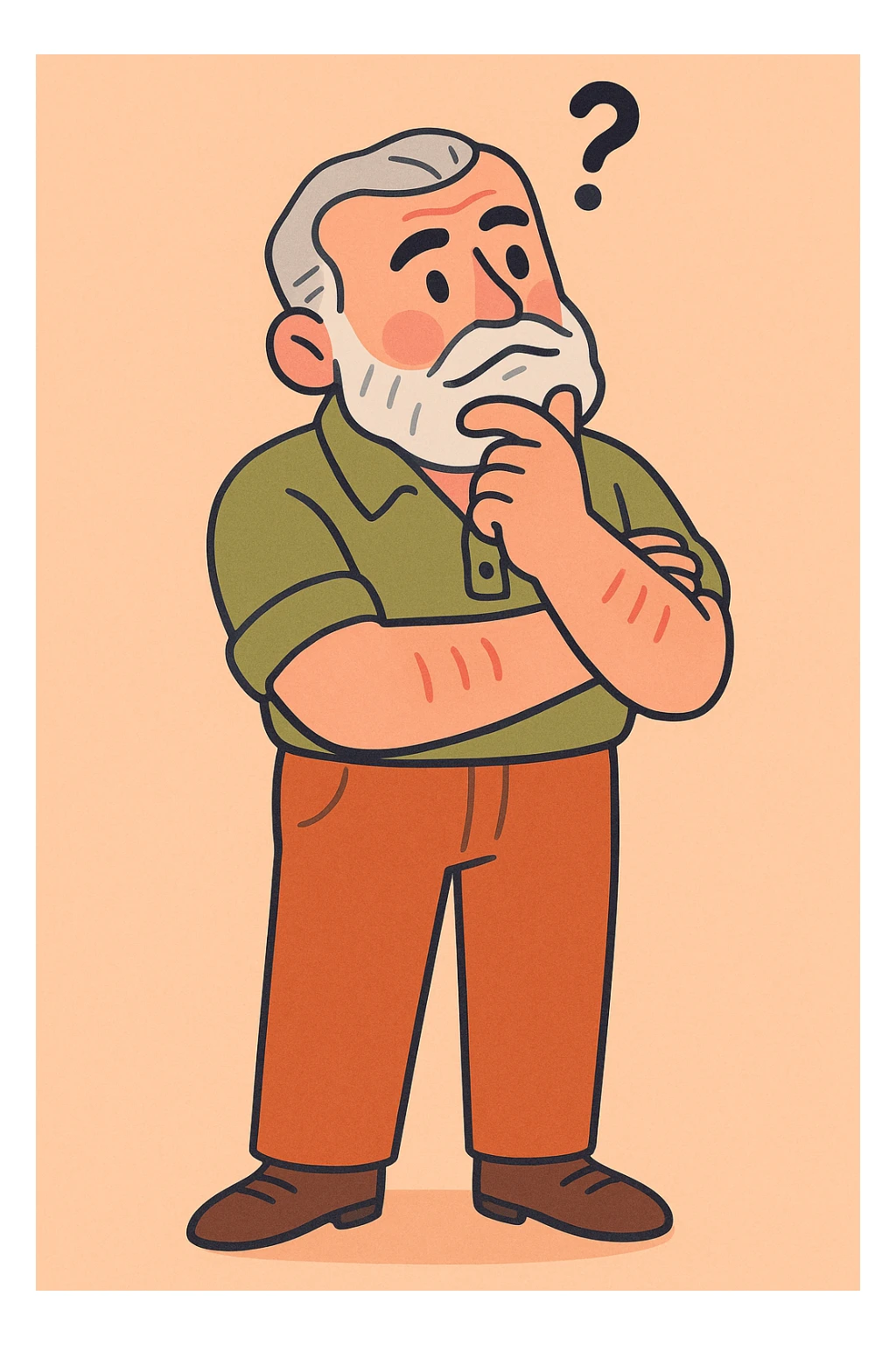 Хеменгуэй стоит и думает sticker