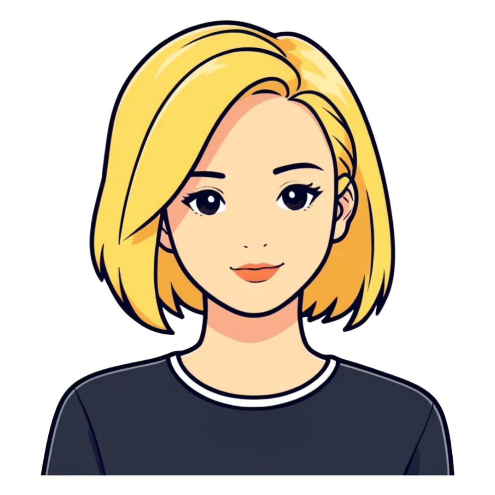 White women blondy sticker