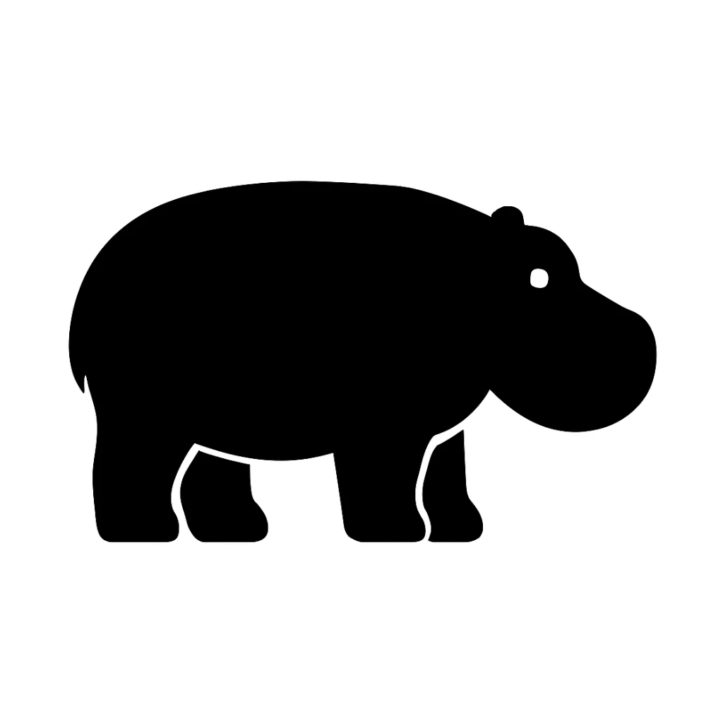 Hippopotamus sticker