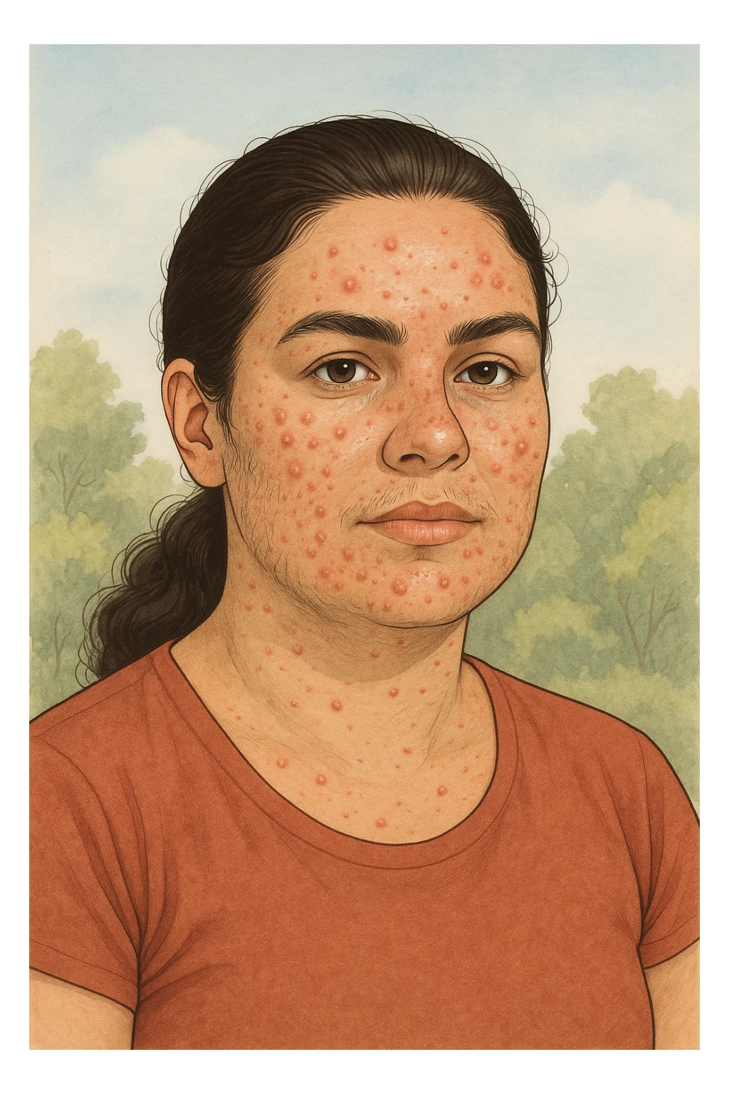 Donna con pcos con eccesso di androgeni sticker