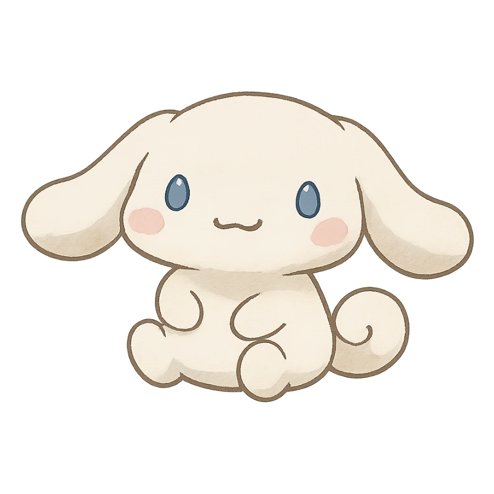 ghibli style Cinnamoroll character sticker