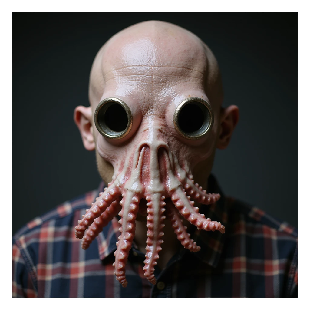 realistic photorealistic squid game front man mask sticker