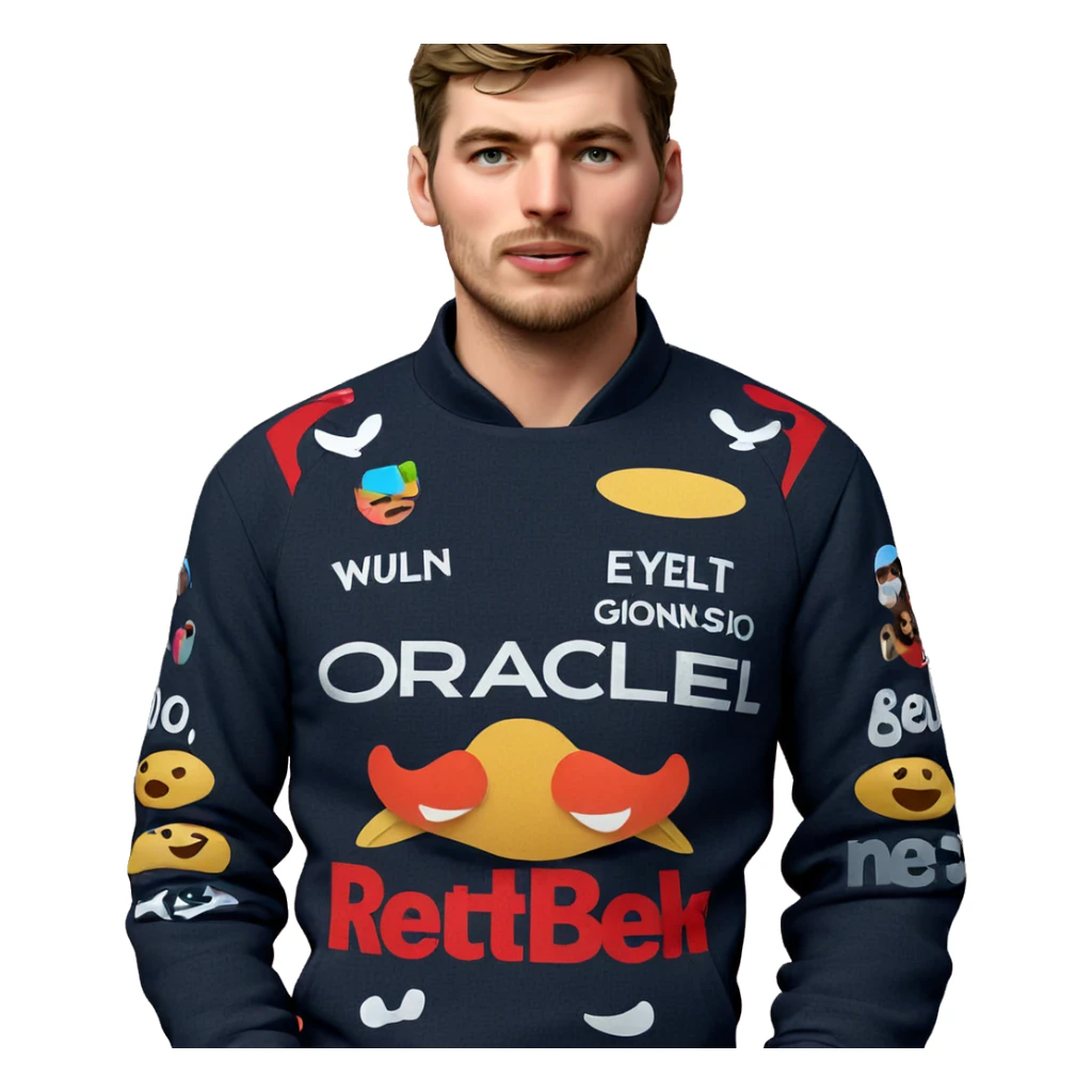 casual male portrait with beard sticker