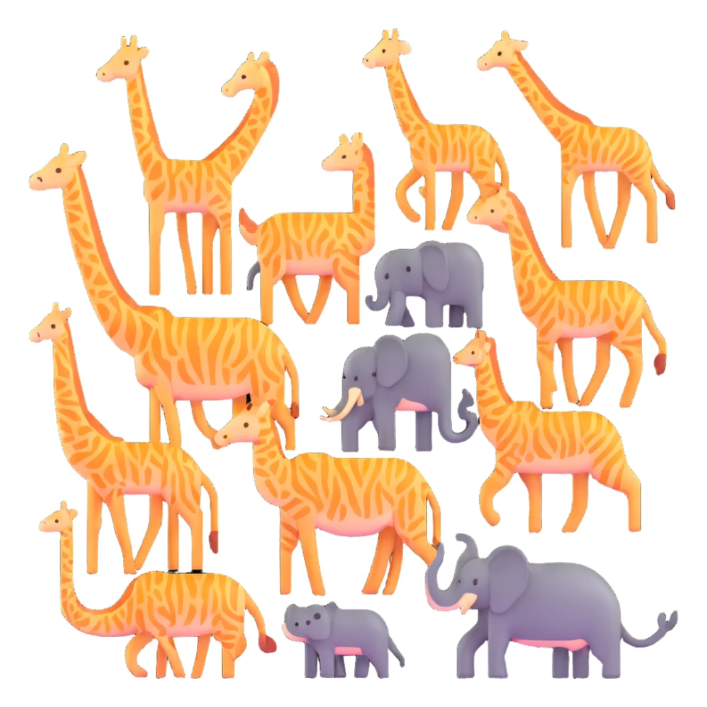 cute zoo animal exhibits sticker