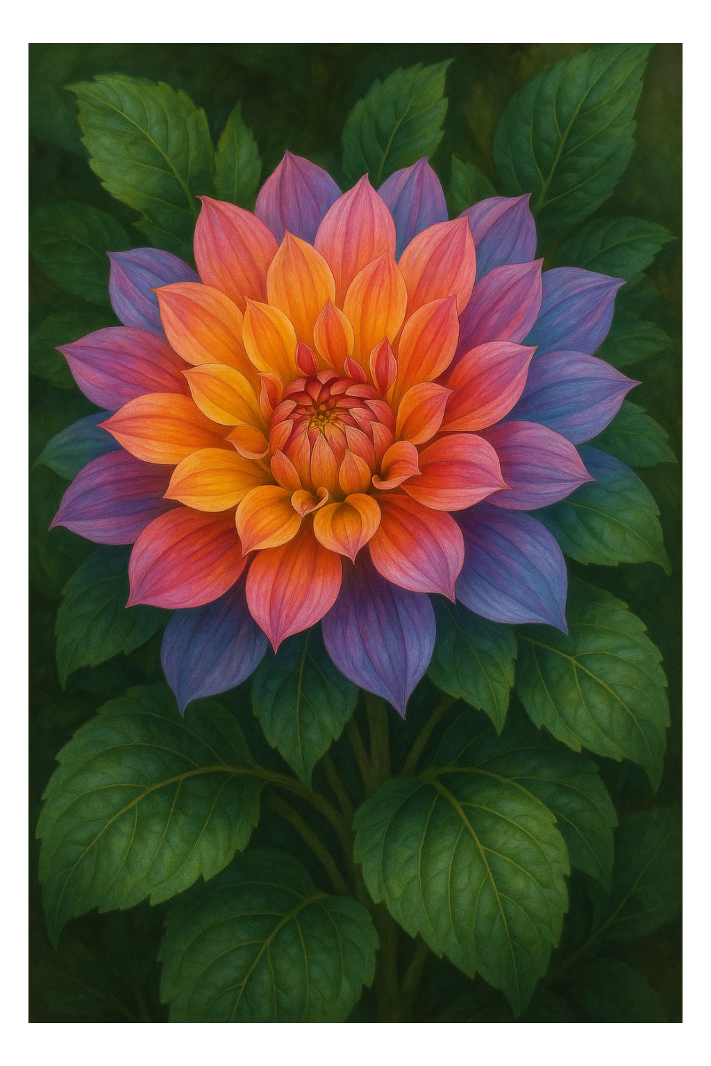 a blooming flower sticker