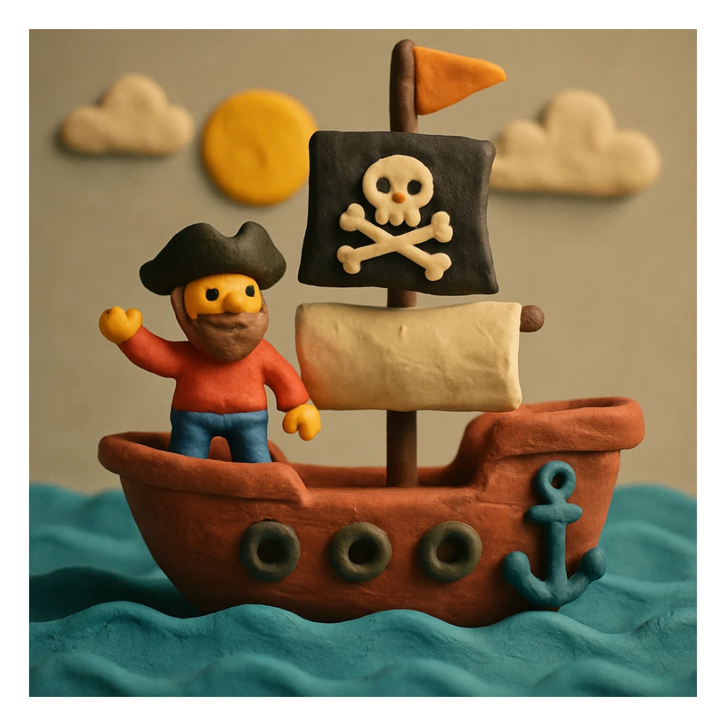 pirate ship sticker
