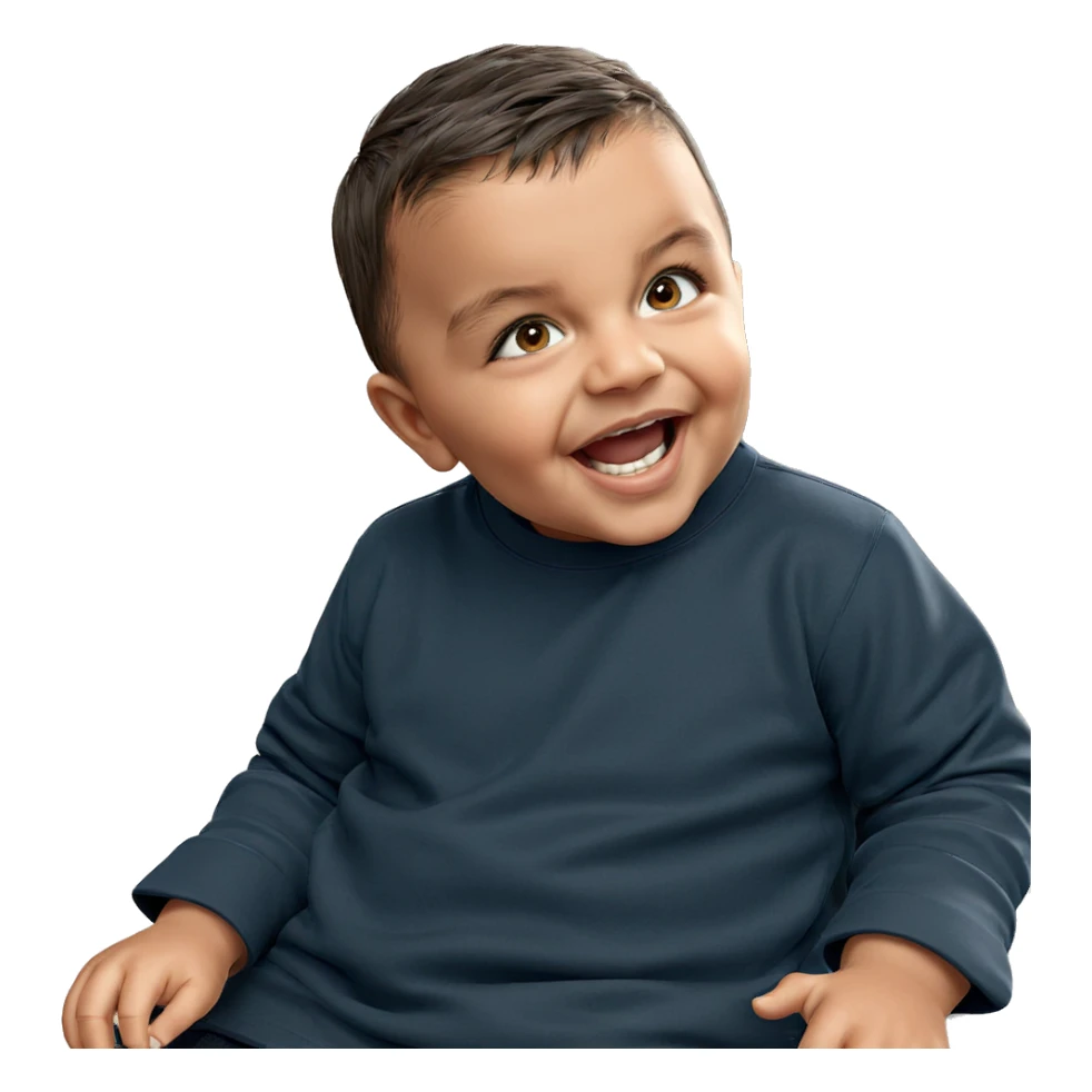 happy boy indoors smiling sticker