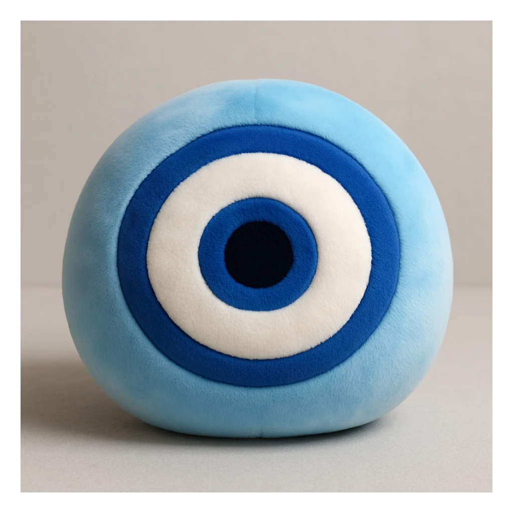 Evil eye 🧿 as a soft round plushie pillow squishmallow sticker