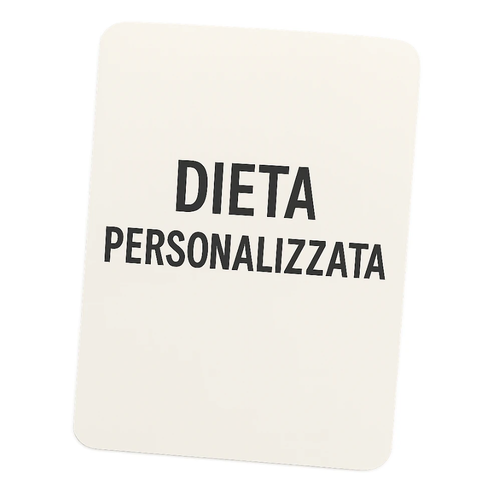 FOGLIO DI CARTA CON LA SCRITTA "DIETA PERSONALIZZATA" sticker