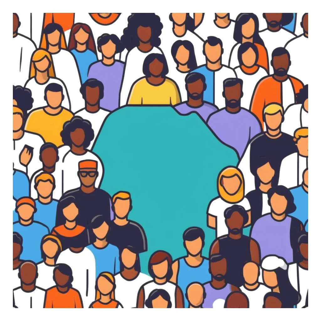 group of diverse people sticker