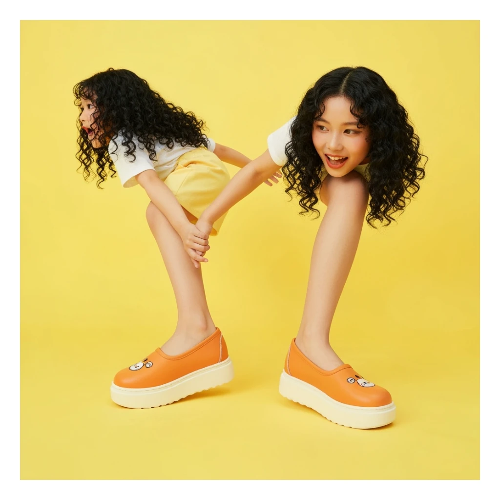 kpop platform shoes, cute, expressive, minimal sticker