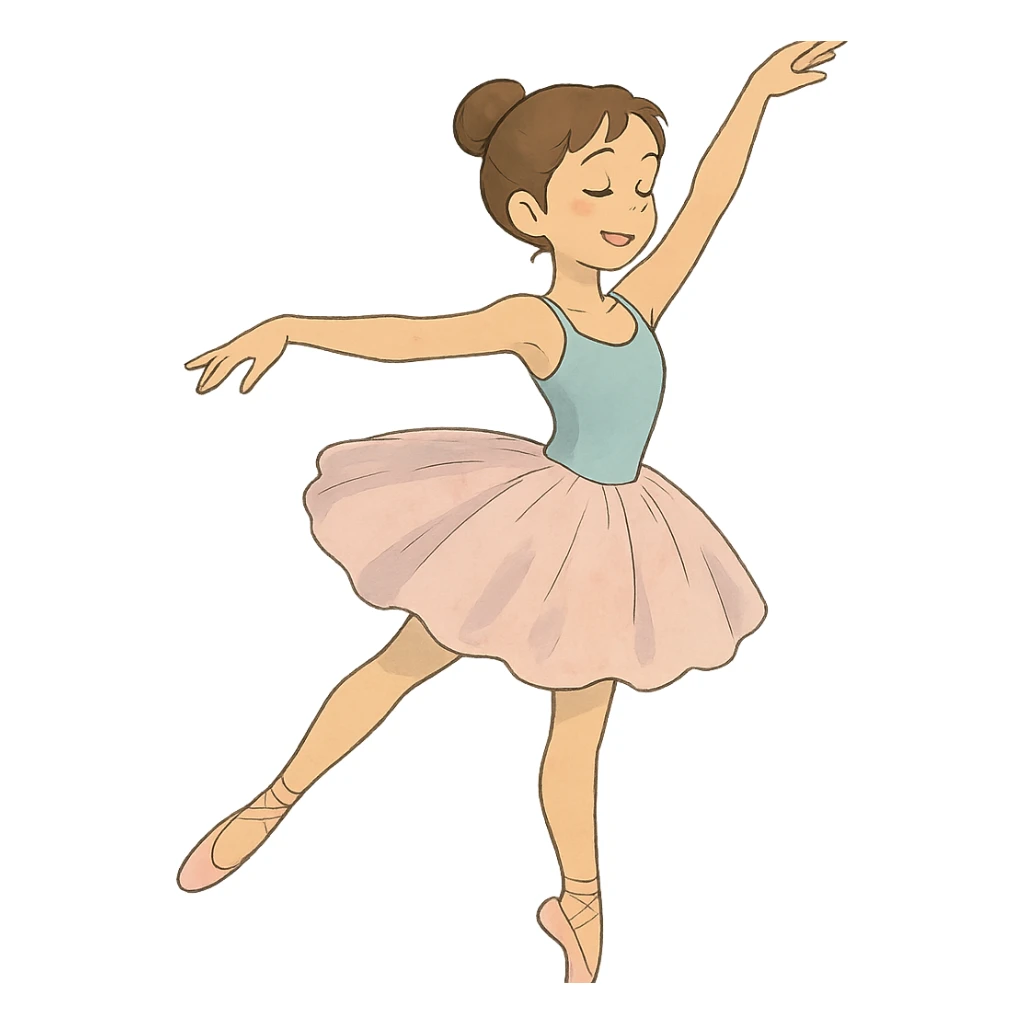 ghibli style ballet dancing girl sticker