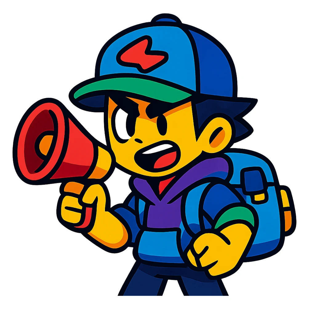 JAE Yong, Brawl Stars hero, stylized, fun, animated look sticker