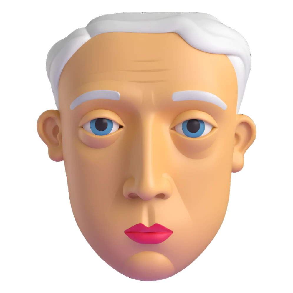 auto portrait of Pablo Picasso, expressive face sticker