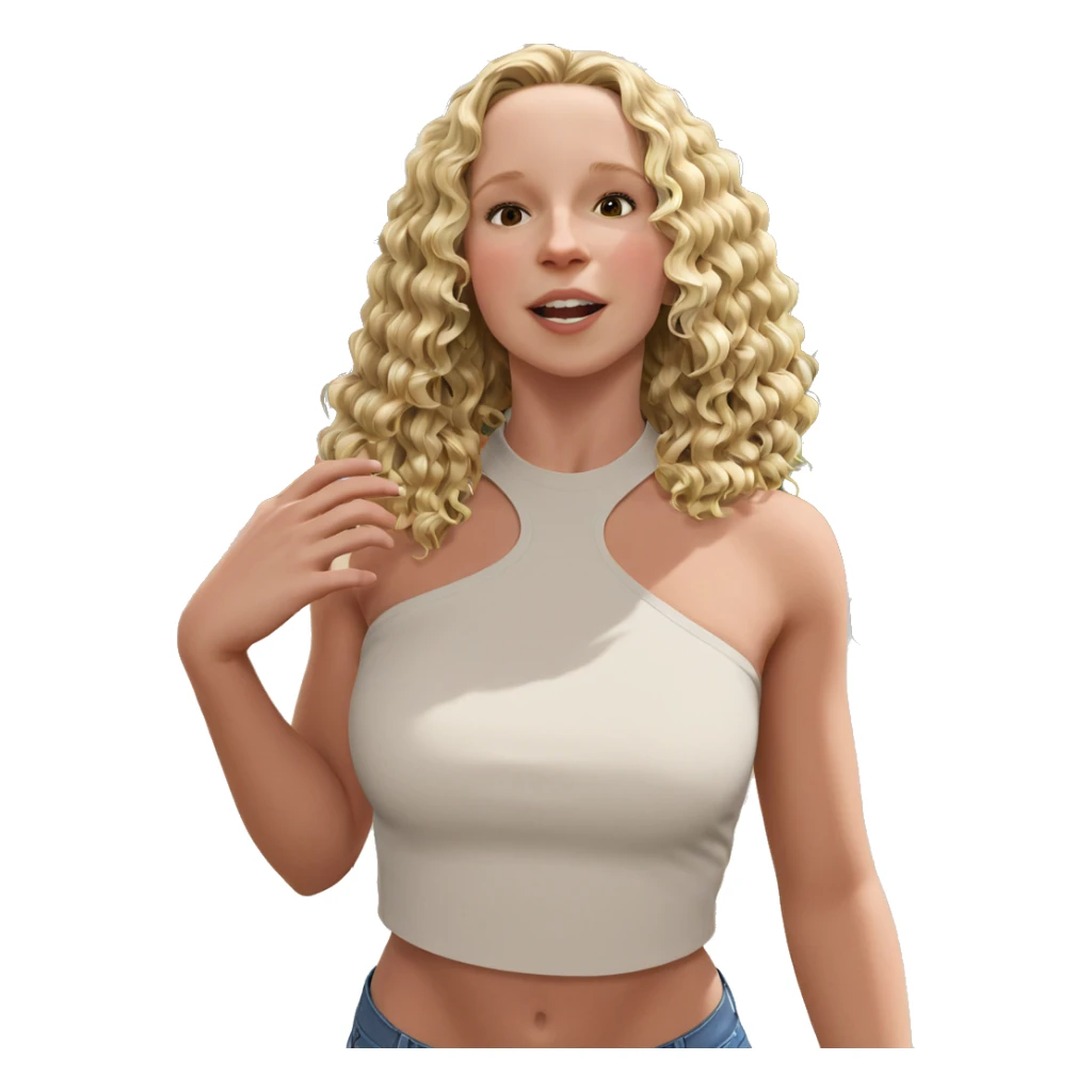 blonde girl outdoors album cover sticker