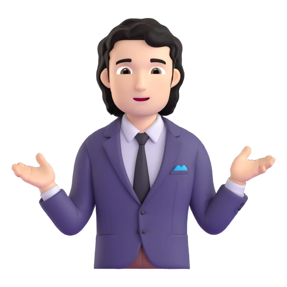 Business strategist with black wavy hair, stubble, chiseled face, wearing blazer and button-up shirt, leading a dynamic leadership workshop, engaging with a circle of participants, energetic teaching pose sticker