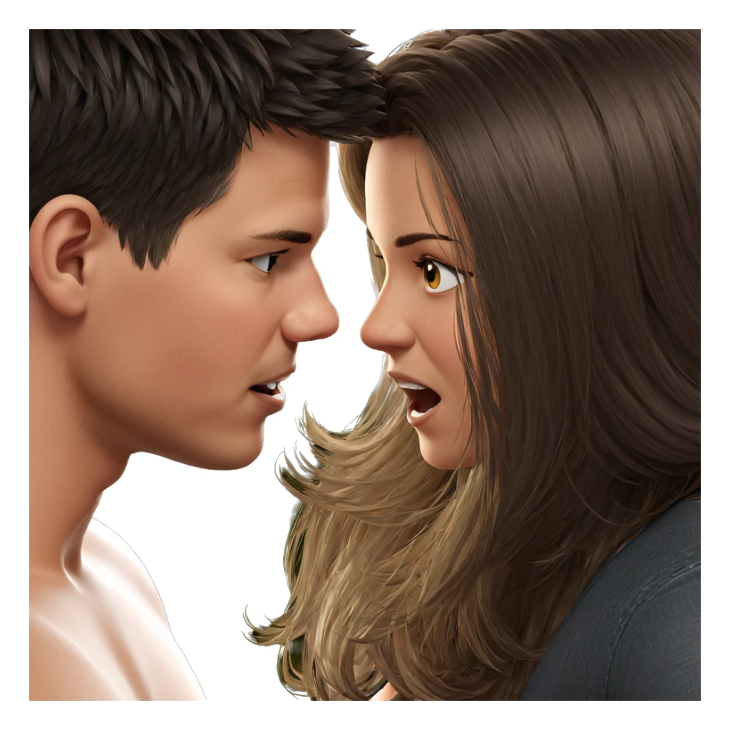 intimate conversation between two sticker