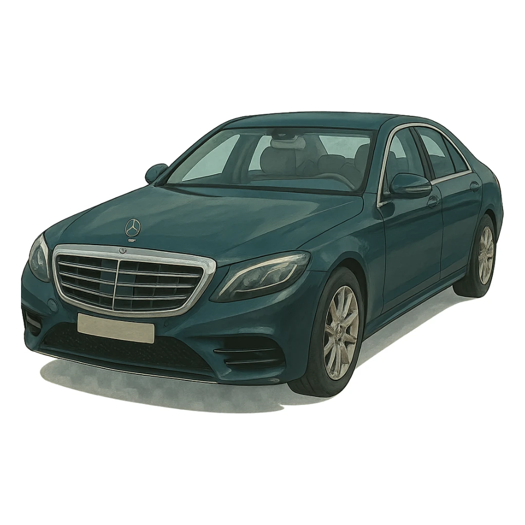 luxury Mercedes sedan sticker