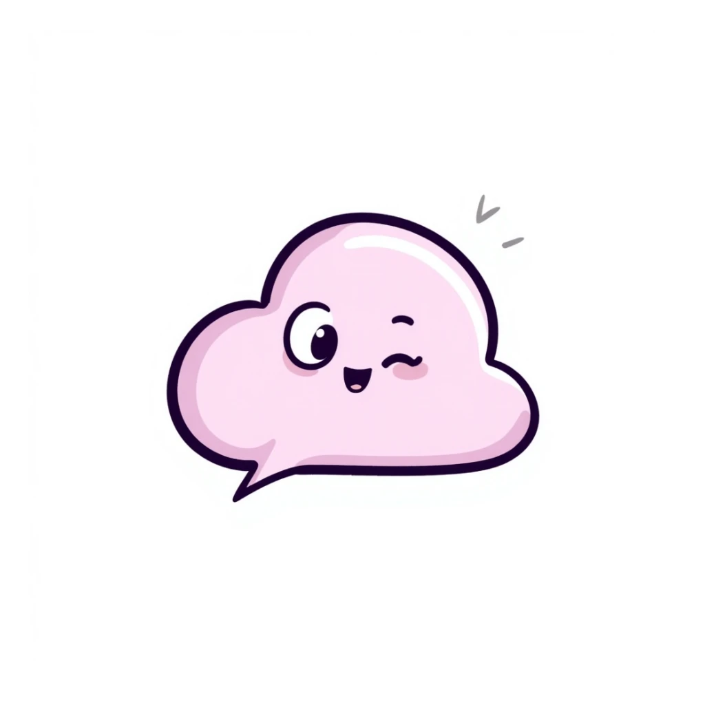 aesthetic emoji with pink and blue color palette sticker