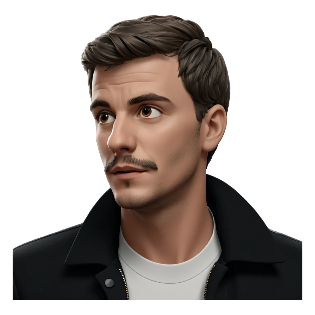 portrait of a stylish man sticker