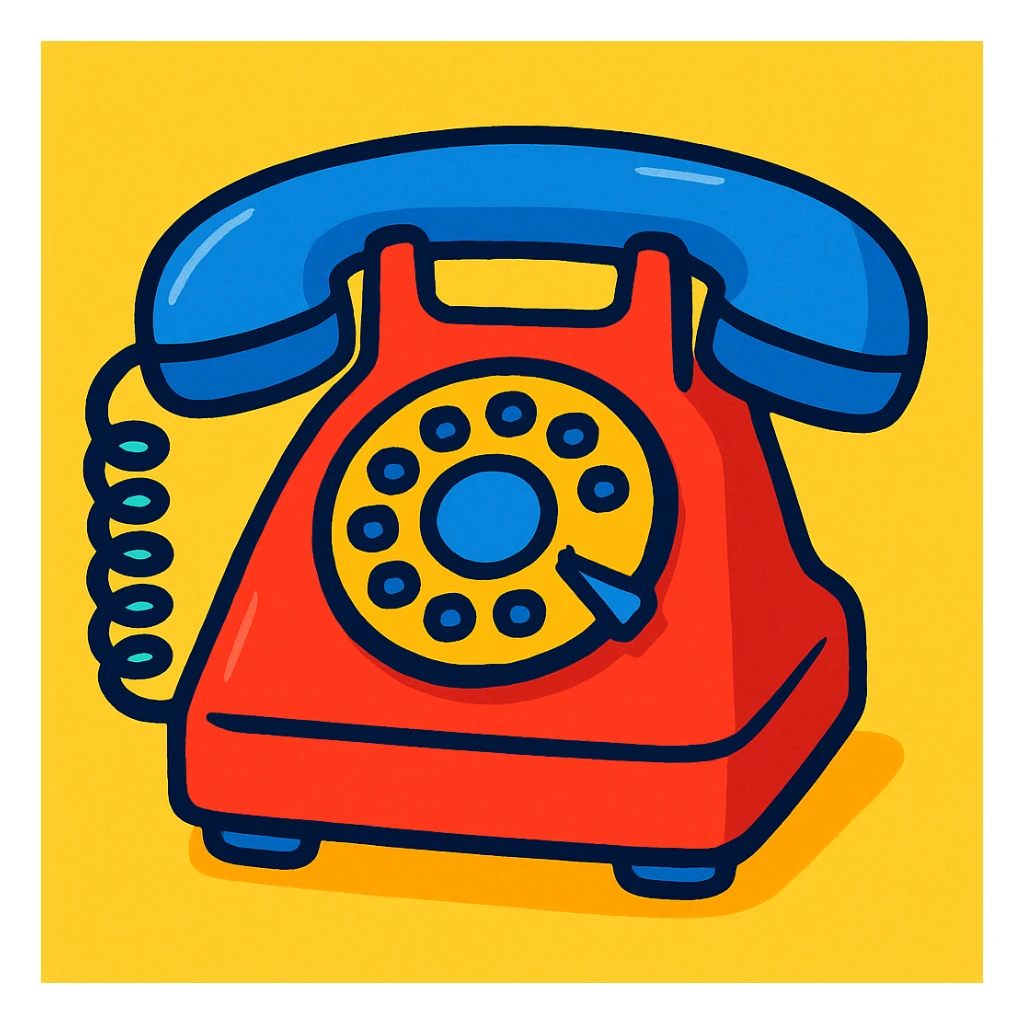 classic telephone sticker