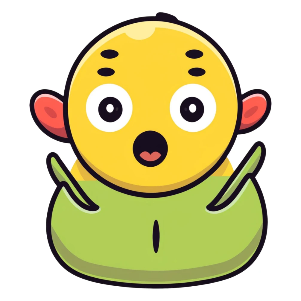 Surprised face with wide eyes and open mouth sticker