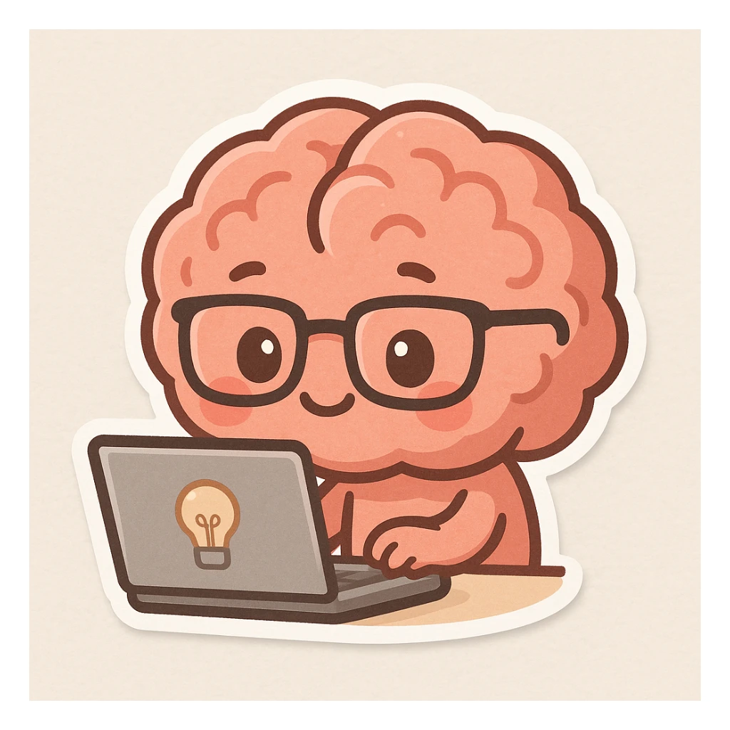 Brainwrote computer sticker
