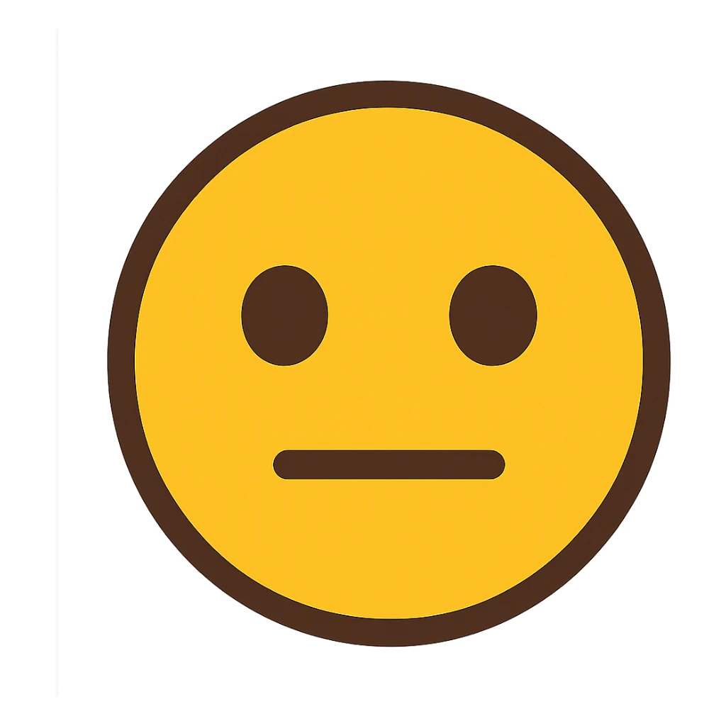 yellow normal emoji with neutral expression sticker