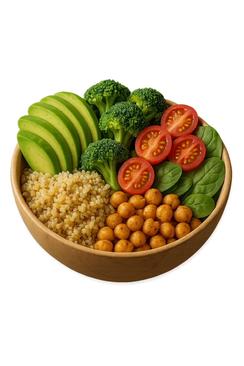 bowl di cibo sano fluttua in aria, iperrealistico 4k sticker