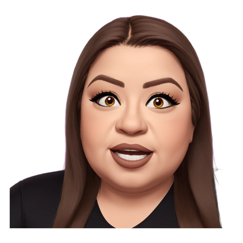 girl with long brown hair sticker