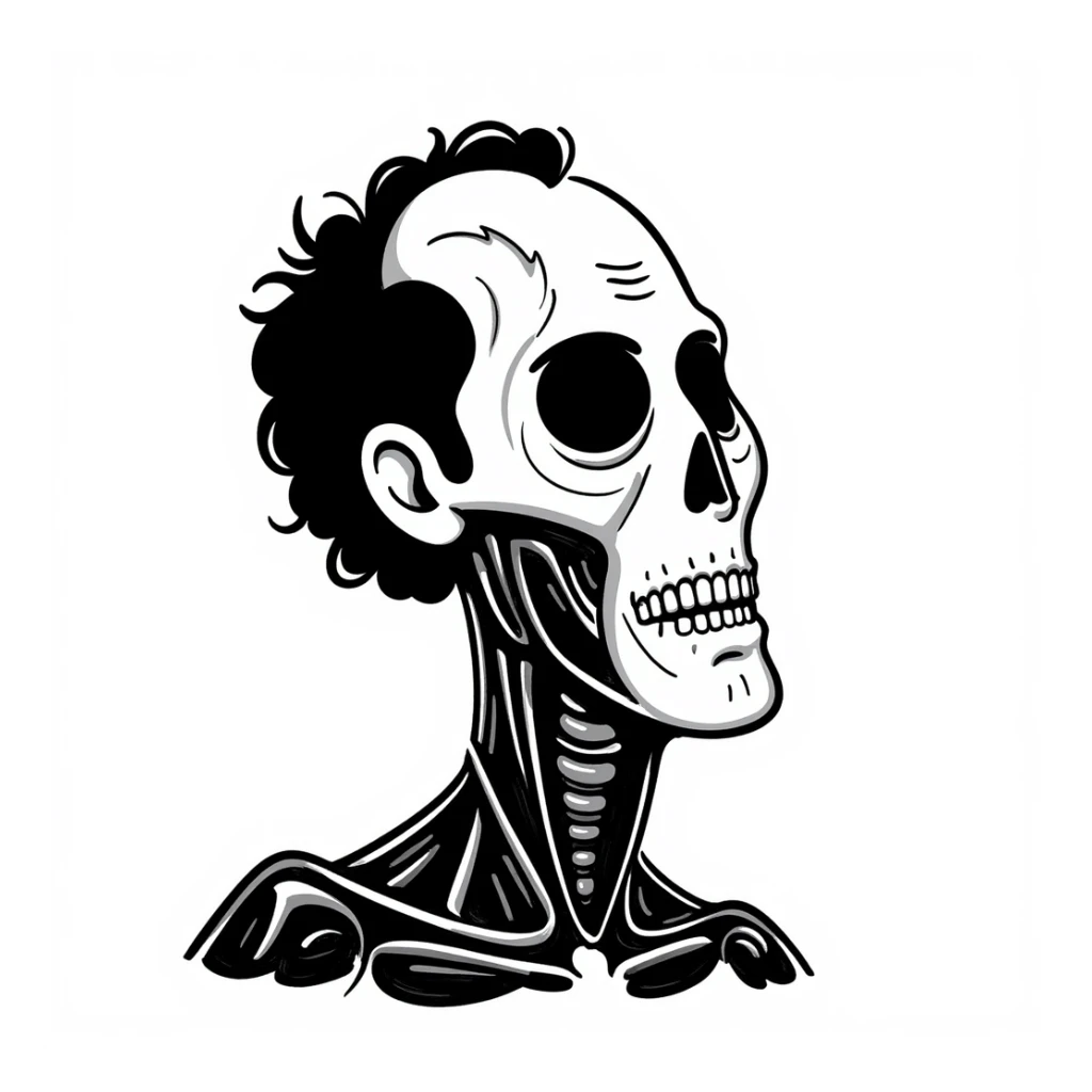 Realistic T-1000 terminator with liquid metal face transformation sticker