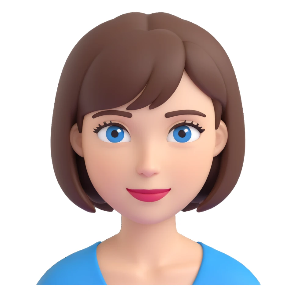 sailor woman, short brown hair in a bob, blue eyes, friendly expression, transparent background sticker