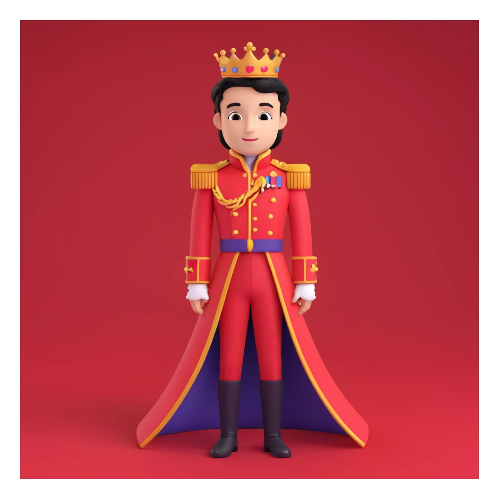prince in red dress, royaqle background sticker