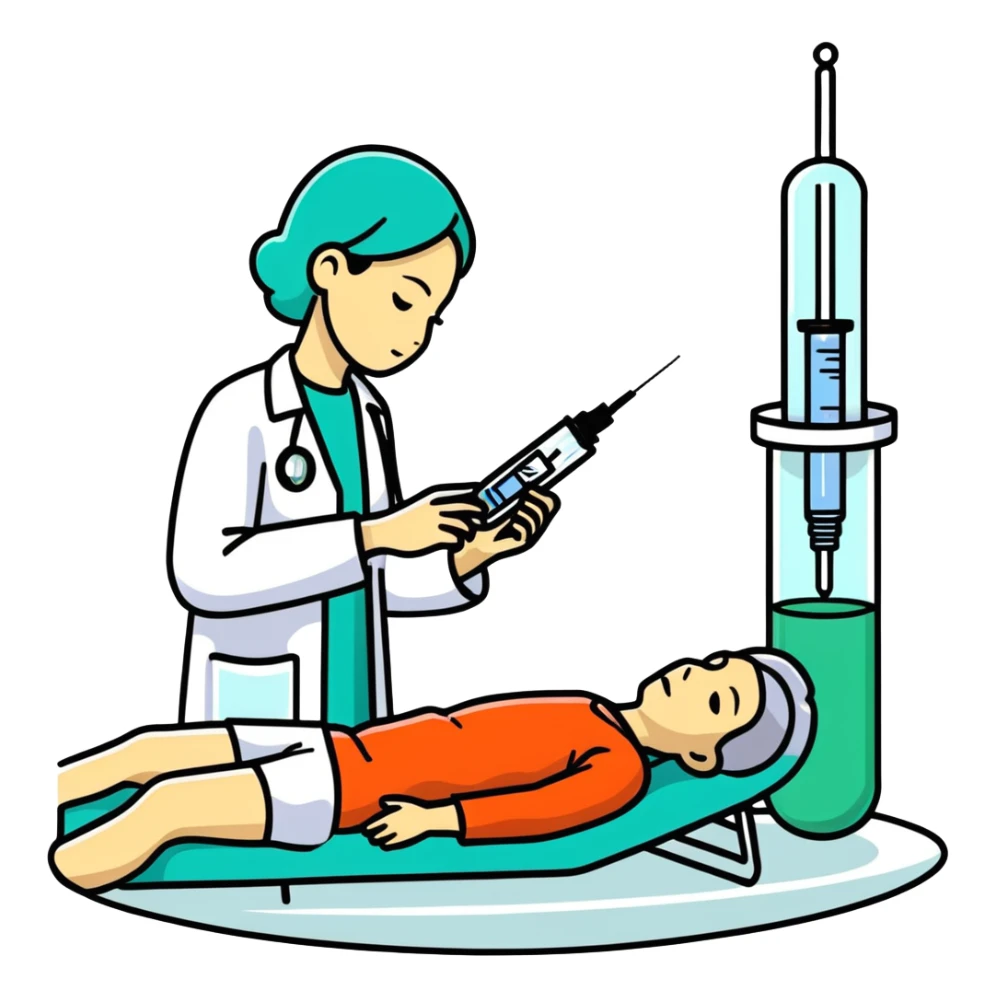 Omeflex special 15gN being administered to a patient sticker