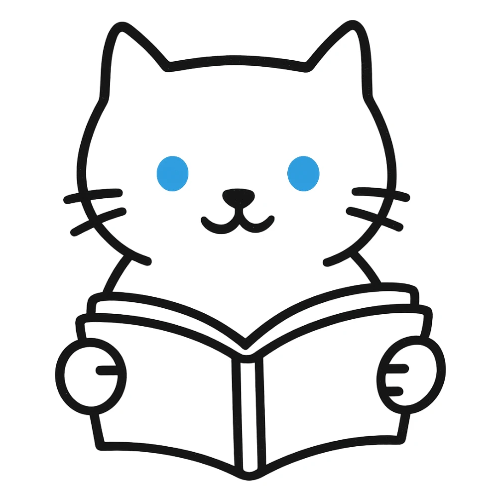 Make the cat's eyes bright blue, keep the original style, no background. sticker