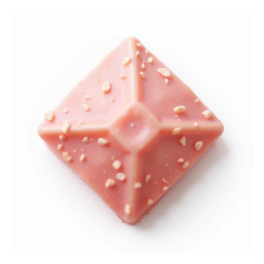 realistic diamond-shaped candy, isolated, no background sticker