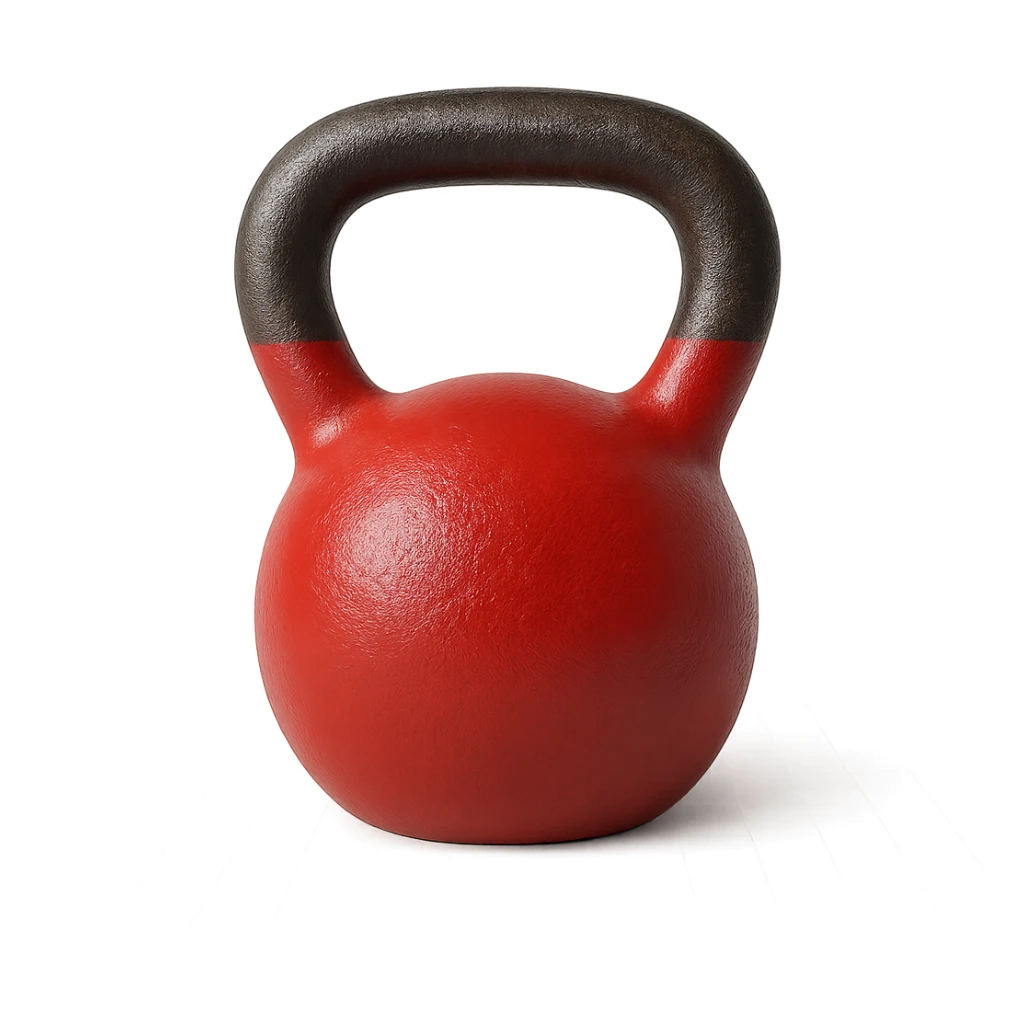 kettlebell rosso, iperrealistico 4k sticker