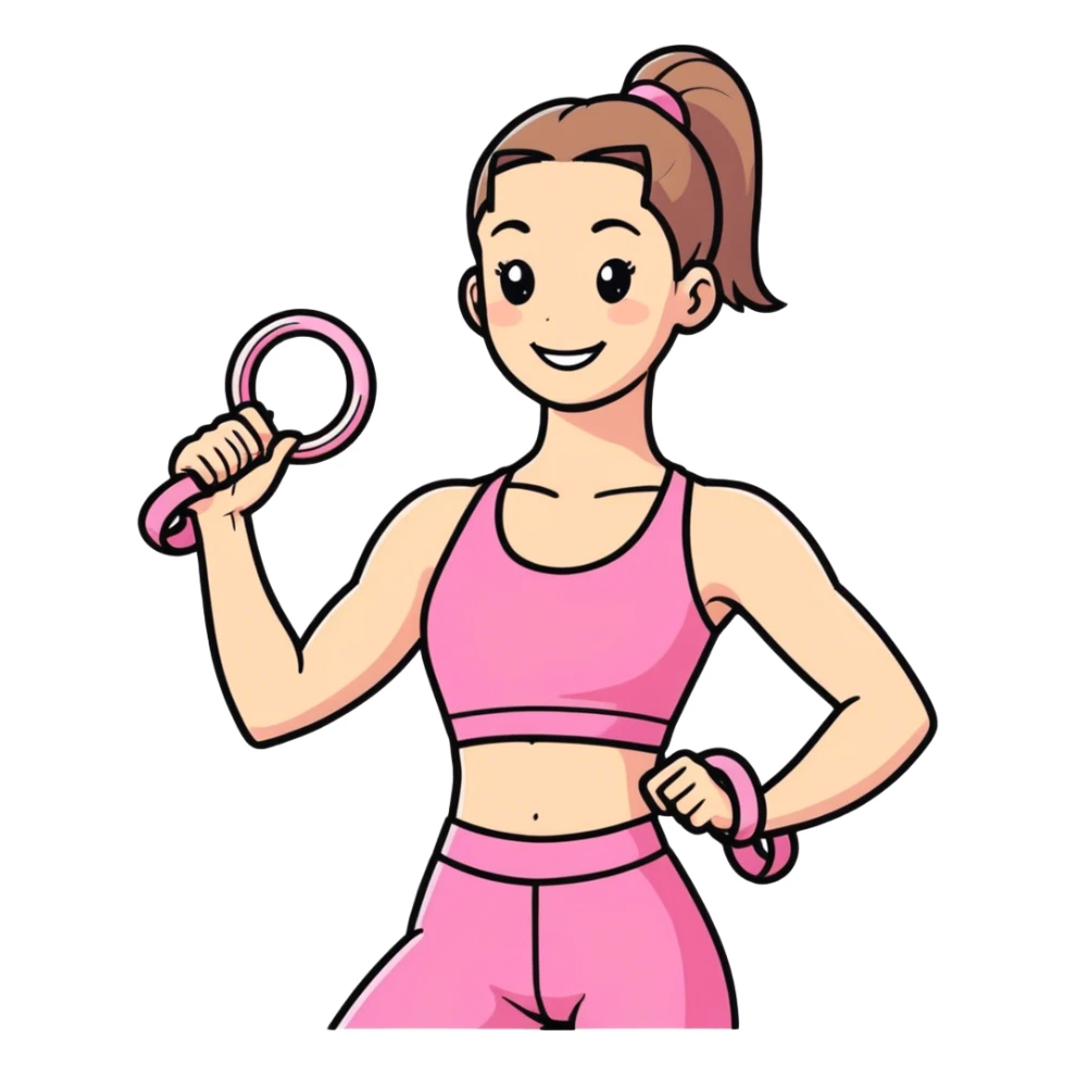 Pilates girl pink sticker