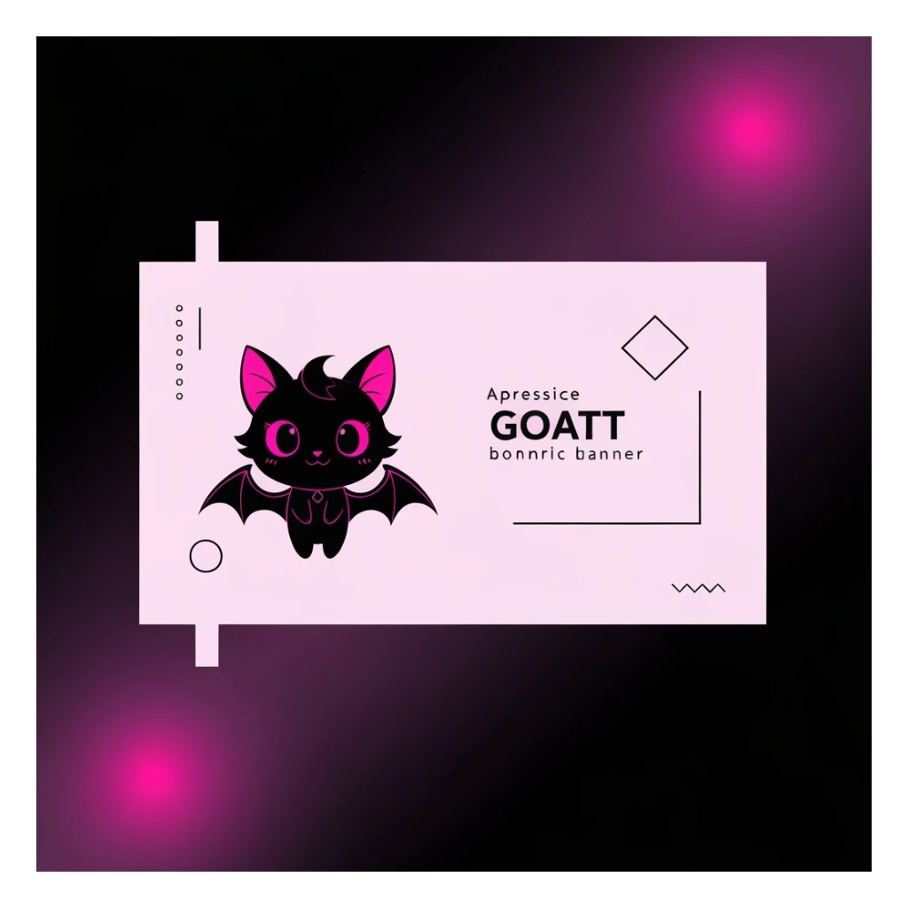goth banner, cute, expressive, minimal, variation 4 sticker